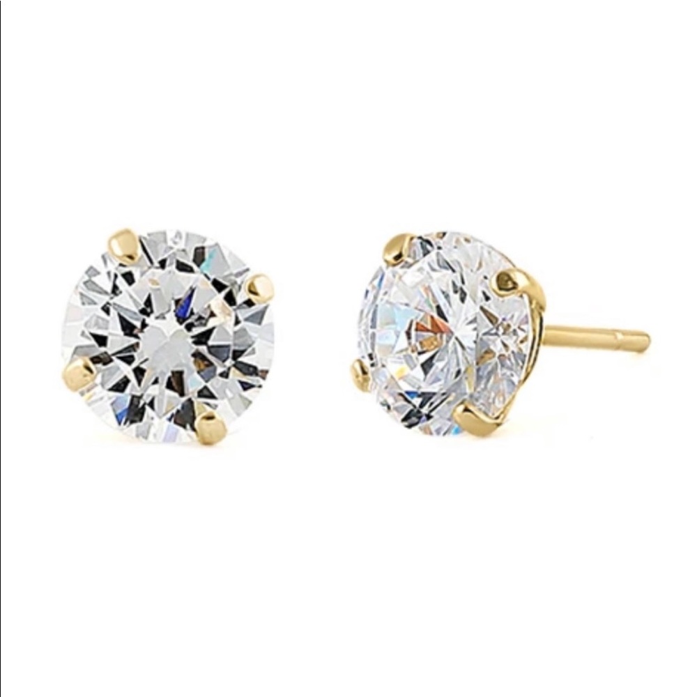 3 Pk Lab Created Diamond Stud Earrings .92 CTW 14K